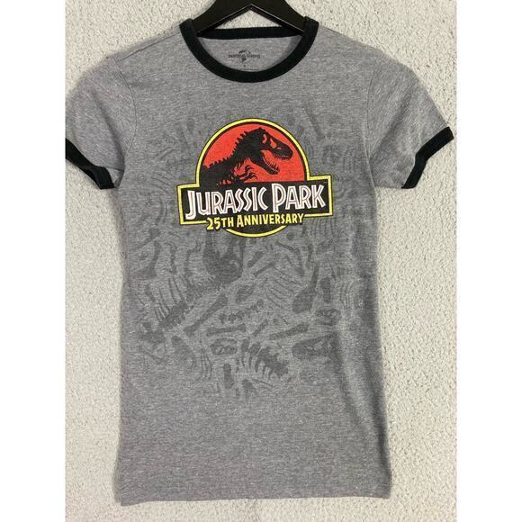 Universal Studios Jurassic Park 25th Anniversary Gray T-Shirt Junior's Small - Picture 5 of 8